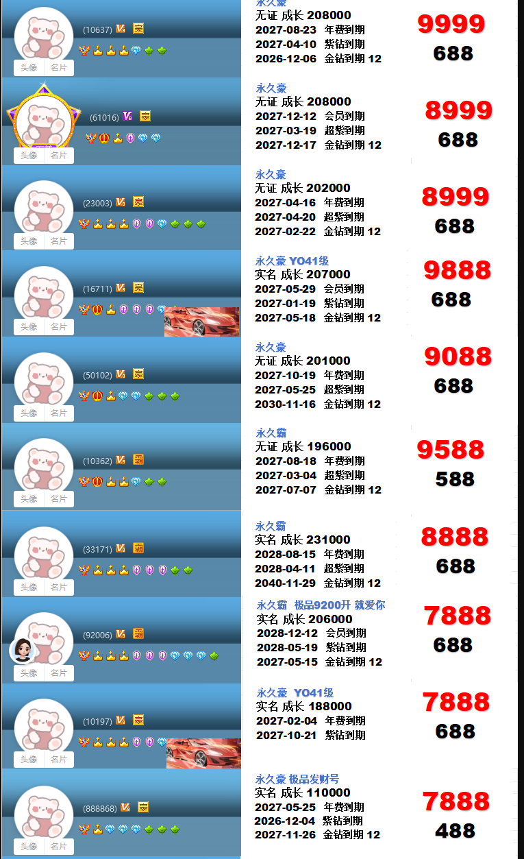 高成长权杖靓号(图32)